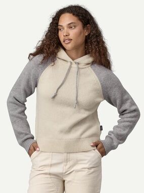 Patagonia Hoodie Women's Recycled Wool-Blend Hooded Pullover Sweater Sz M NWT